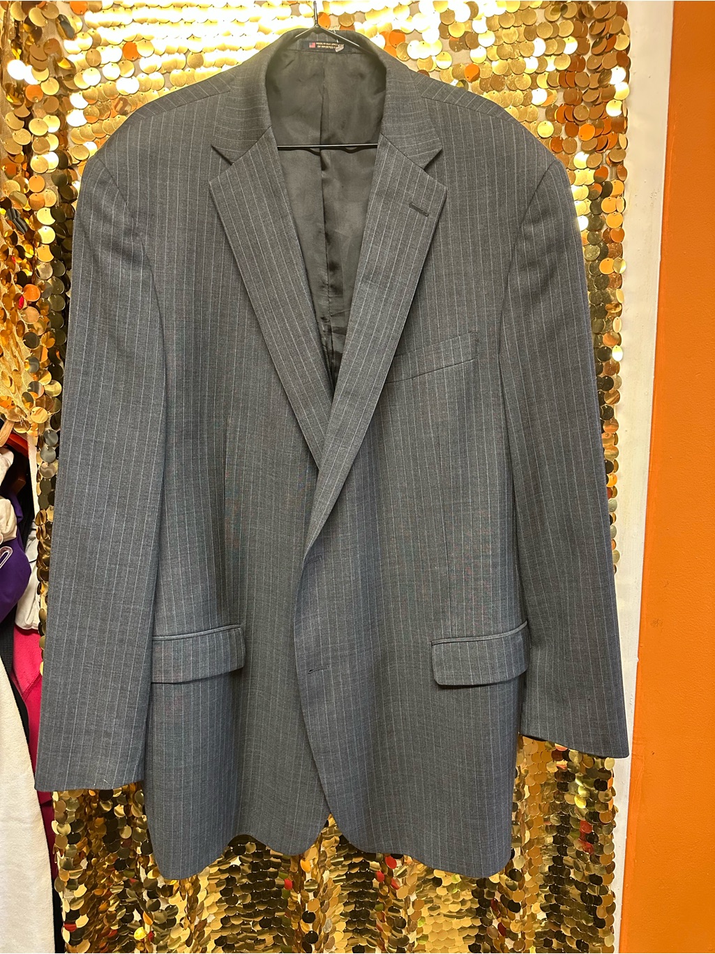 Hart Schaffner Marx Gray Pinstripe Sport Coat